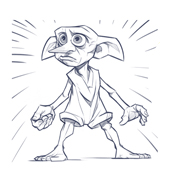 Dobby Alien Sketch Before