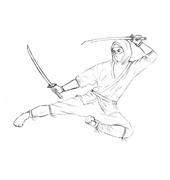 Ninja Warrior Sketch Before