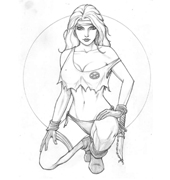 Street Fighter Girl Sketch Before