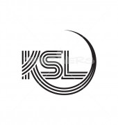 Letter KSL Zebra Logo Template