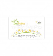 white card with leafs for corporate nature business