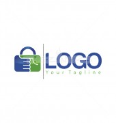 Hand Lock Security Logo Template