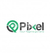 Pixelating Bar Graph Premade Product Logo Design