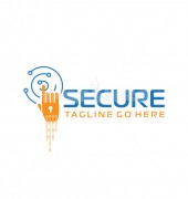 Digital Security System Logo Template