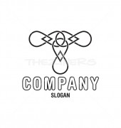 T Letter Abstract Art Logo Template