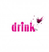 Spill Wine Glass Logo Template