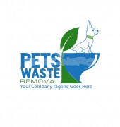 Pets Waste Removal Abstract Animal Logo Template
