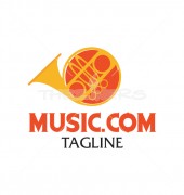 Brass Music Instrument Logo Template