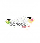 Professional School Elegant Bird Logo Template