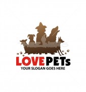 Pets Are Family Logo Template