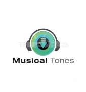 Music Tones Dancing Media Logo Template