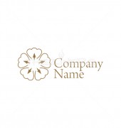 Flower with Arrows Logo Template