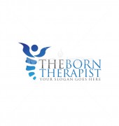 The Born Therapist Medical Solution Logo Template