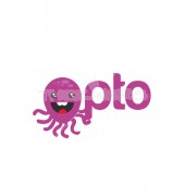 Shy Octopus Abstract Premade Logo Template 