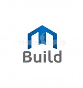 M Build Typography Logo Template