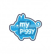 Blue Pig Abstract Premade Logo Template 