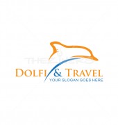 Dolphin Travel Premade Logo Design