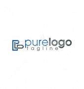 Letter PLP Secure Cube Logo Template