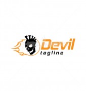 Devil Angel Fire Logo Template