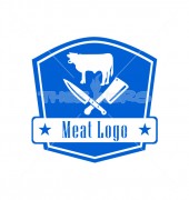 Meat Wine & Bar Logo Template