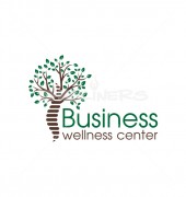 Abstract Spine Tree Logo 