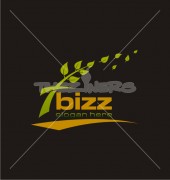 T Letter Green Leaf Logo Template