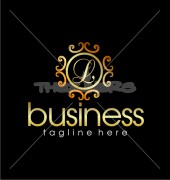 L Letter Floral Circle Logo Template