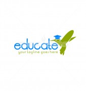 Fly Bird Abstract Education Logo Template