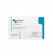 clear business card with pixel designs