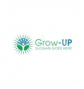 Growup Global Services Logo Template
