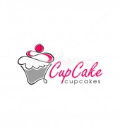 Cupcakes Burger Street Logo Template