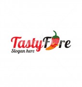 Tasty Fire Wine & Bar Logo Template