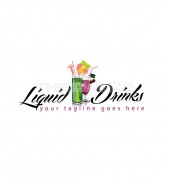 Liquid Drinks Healthy Drinks Logo Template