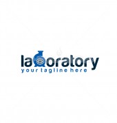 Laboratory Medical Solution Logo Template