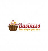 Cupcakes Healthy Food Shop Logo Template