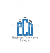 ECO Buildings Premade Real Estate Logo Vector