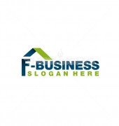 F Letter House Finance Premade Housing Services Logo design
