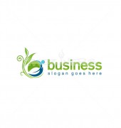 Green Leaf Business Premade Creative Floral Logo Design