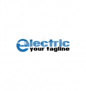 E Electric Plug Logo Template