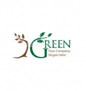 G Green Tree Premade Logo Template