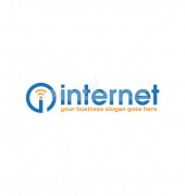 I Internet Signal Logo Template