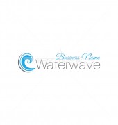 E Water Wave Cleaning Services Logo Template