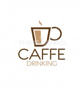 Coffee Drink Healthy Food Shop Logo Template