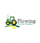 Plowing Tractor Prime Logo Template