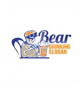 Beer Drinking Food & Bar Logo Template