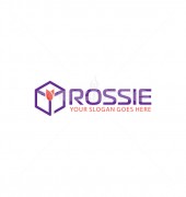 Rose Rossie Box Elegant Floral Logo Template