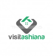 Home V Square Property Solutions Logo Template