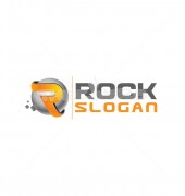 R Letter Rock Abstract Logo Template