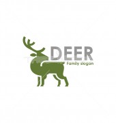 Deer Silhouette Pet Premade Logo Design