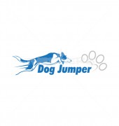 Jumper Dog Pet Health Care Logo Design